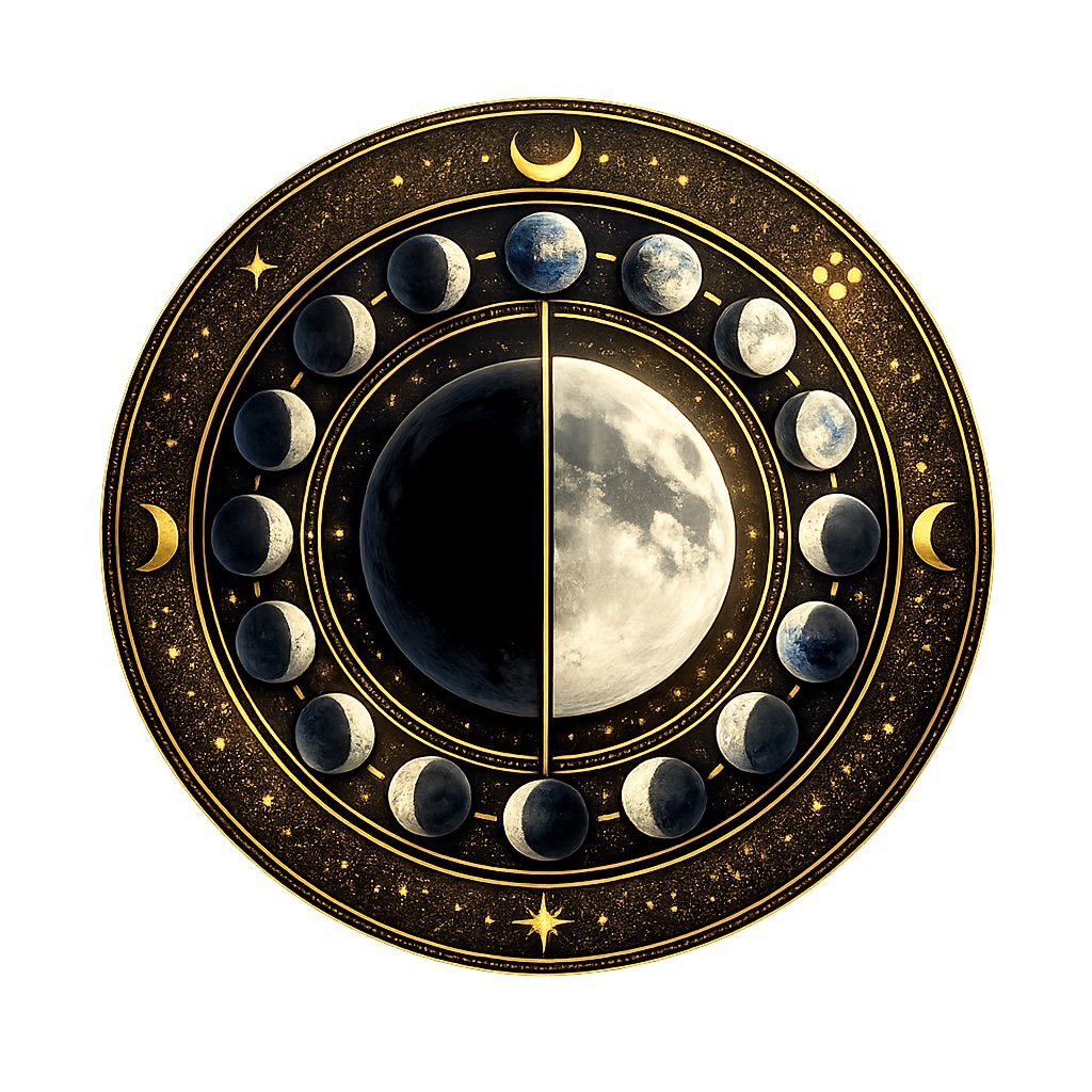 Moon Dweller master emblem with circular cosmic anti-phase symbolism